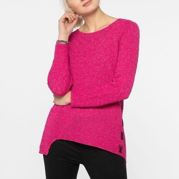 NIC+ZOE Pink Crew Neck Sweater - Picture 1 of 7
